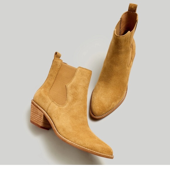 MADEWELL The Watkin Ankle Boots inToffee Suede